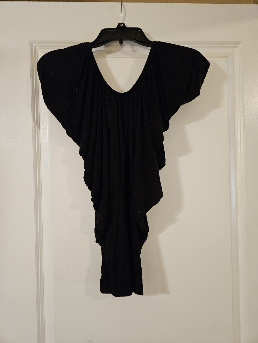 Bebe Black Women's Draped V-Neck Dressy Top, XS